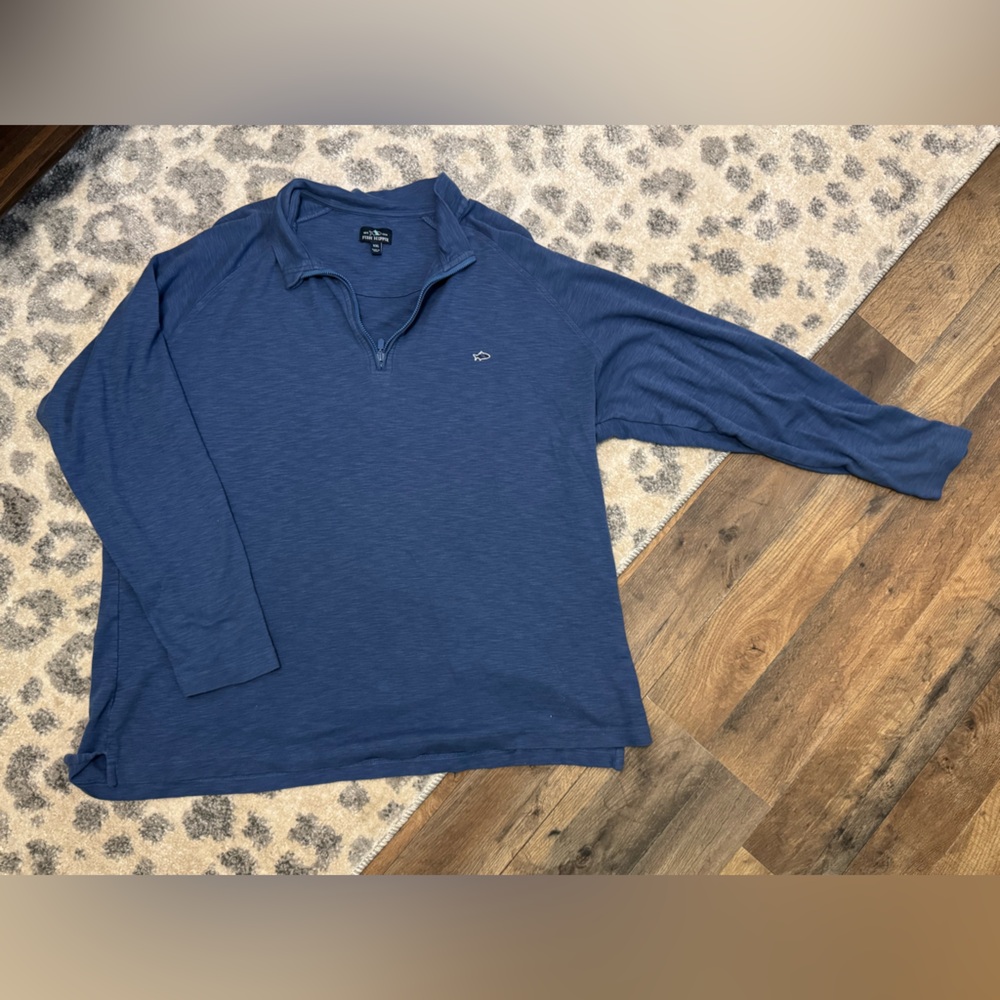 Men's Blue Quarter-Zip Pullover